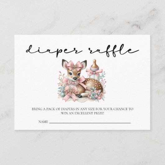 オーシカ赤面ピンクの女の子の赤ちゃんシャワー囲いカード エンクロージャーカード (正面)