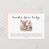 オーシカ赤面ピンクの女の子の赤ちゃんシャワー囲いカード エンクロージャーカード (正面/裏面)