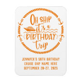 オーシップ誕生日トリップクルーズドア マグネット (縦)