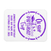 オーシップ誕生日トリップクルーズドア マグネット (横)