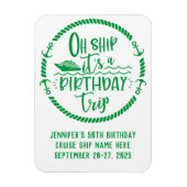 オーシップ誕生日トリップクルーズドア マグネット (縦)