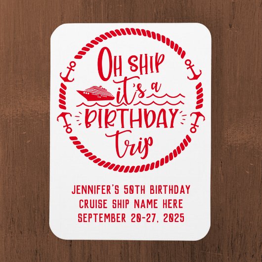 オーシップ誕生日トリップクルーズドア マグネット