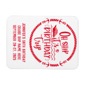 オーシップ誕生日トリップクルーズドア マグネット (横)