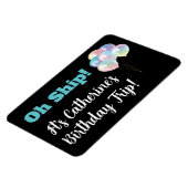 オーシップ誕生日バルーンクおもしろいルーズキャビンドア マグネット (左側)