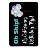 オーシップ誕生日バルーンクおもしろいルーズキャビンドア マグネット (縦)