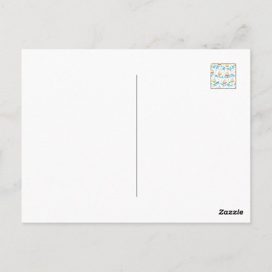 オーシャニックアドベンチャー:黄色と赤の帆船wi ポストカード (裏面)