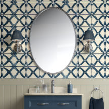 オーシャニックインターレース – 海軍，ベージュ – 沿岸インスパイア