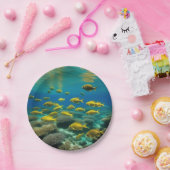 「オーシャニックエレガンス：魚の水中コレクション ペーパープレート (パーティー)