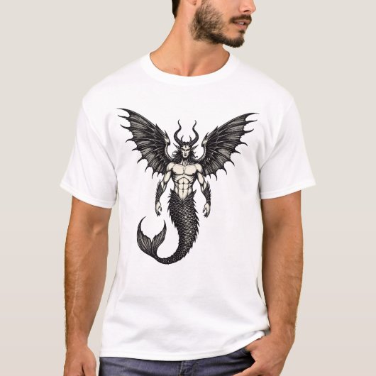 オーシャニッククロセルデーモンのイラスト Tシャツ (正面)
