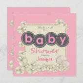 オーシャニックベビーガールシャワー招待状 招待状 (正面/裏面)