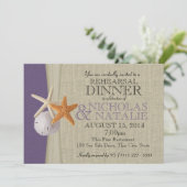 オーシャンとバーラップ パープル リハーサル ディナー 招待状 (スタンド正面)