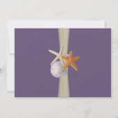 オーシャンとバーラップ パープル リハーサル ディナー 招待状 (裏面)