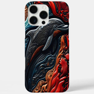 オーシャンの優雅さ:イルカのアート iPhone 16 PRO MAXケース
