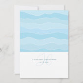 オーシャンアクアブルーの結婚式招待状 招待状 (裏面)