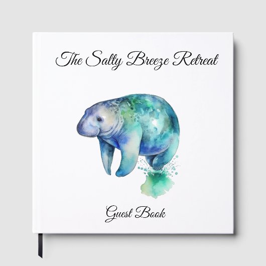 オーシャンウィスパーマナティー、カスタムデザイン ゲストブック (正面)