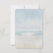 オーシャンウェディング フラワーアーチ レセプション 招待状 (裏面)