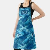 オーシャンウェーブカスタマイズ可能なシェフエプロン エプロン (インサイチュ)