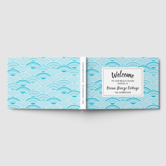 オーシャンウェーブズビーチハウスバケーションルームへようこそ ゲストブック (全面)