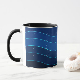 オーシャンウェーブ コーヒーマグ | 深い青の海の波 マグカップ