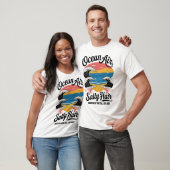 オーシャンエアー 塩っぽい髪 サーフ ビーチ デザイン Tシャツ (ユニセックス)