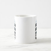オーシャンエアー 塩っぽい髪 海の波デザイン コーヒーマグカップ (中央)