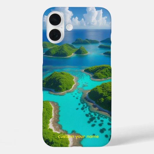オーシャンエスケープ:エアリアルアイランドパラダイス Case-Mate iPhoneケース (裏面)