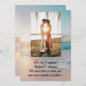 オーシャンエンゲージメント発表の写真 セーブザデート (正面/裏面)