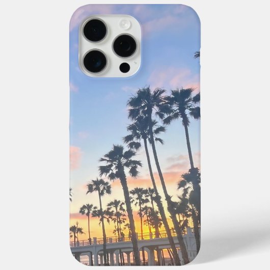 オーシャンサイドカリフォルニアの美しいオレンジ色の夕日 Case-Mate iPhoneケース (裏面)
