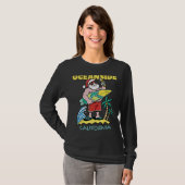 オーシャンサイドカリフォルニアサンタクリスマスサーフィン Tシャツ (正面フル)