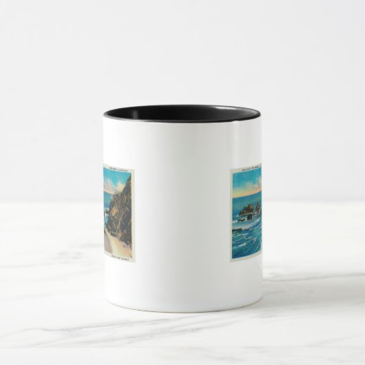 オーシャンサイドコースト、マックスウェル・ポイントからのアーチロック マグカップ (中央)