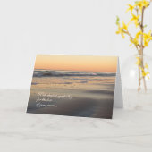 オーシャンサイドシーンアットサンセットマザー悔やみや弔慰 カード (黄色い花)