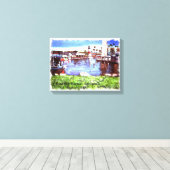 オーシャンサイドハー絵画バーキャンバスプリント キャンバスプリント (インサイチュ (ウッドフロア))