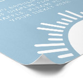 オーシャンサイドビーチトロピカルおむつラッフルゲームサイン ポスター (角)