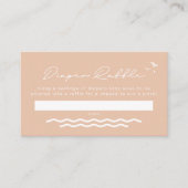 オーシャンサイドビーチ熱帯ベビーおむつラッフルカード プレイスカード (正面)