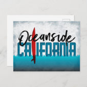 オーシャンサイドポストカードカリフォルニアポストカードサーフボード ポストカード (正面/裏面)