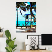 オーシャンサイドライフガードタワー ポスター (ホームオフィス)