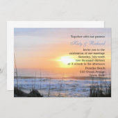 オーシャンサンセットウェディング招待状 招待状 (正面/裏面)