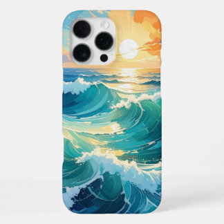 オーシャンサンセットウェーブス スマホケース | 海岸の芸術 iPhone 16 PRO MAXケース