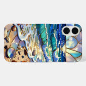 オーシャンサンセットシーシェルiPhoneケース 海岸の芸術 Case-Mate iPhoneケース (裏面 (横))