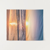 オーシャンサンセットトロピカルホリデー タペストリー (正面(横))