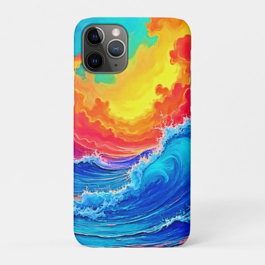 オーシャンサージ: ラディアントサンセットウェーブ Case-Mate iPhoneケース (裏)