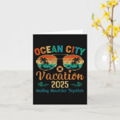 オーシャンシティビーチバケーション2025友達家族の夏 カード (黄色い花)
