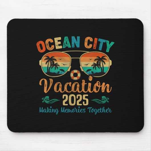 オーシャンシティビーチバケーション2025友達家族の夏 マウスパッド (正面)