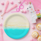 オーシャンショア ティール ウォーター プレtty ペーパー プレート (パーティー)