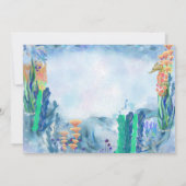 オーシャンシーアニマル男の赤ちゃんシャワー招待状 招待状 (裏面)