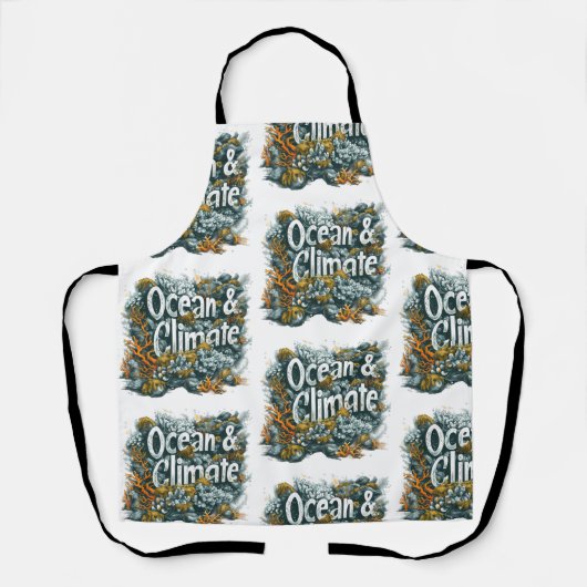 オーシャンズの日 – 海と気候文字とサンゴ エプロン (正面)