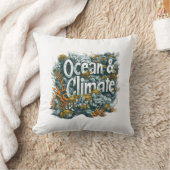オーシャンズの日 – 海と気候文字とサンゴ クッション (ブランケット)