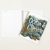 オーシャンズの日 – 海と気候文字とサンゴ プランナー手帳 (ディスプレー)