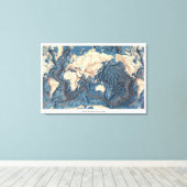 オーシャンズの旧世界地図フロア キャンバスプリント (インサイチュ (ウッドフロア))