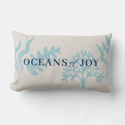 オーシャンズオブジョイビーチハウス装飾用クッション ランバークッション (正面)